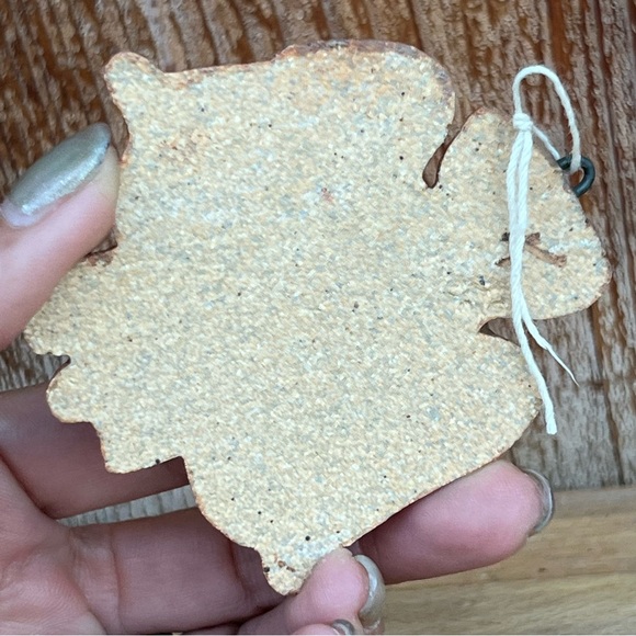 Saint Andrews Abbey ceramics bike fan hand made Angel ornament|3x3 - Picture 2 of 4